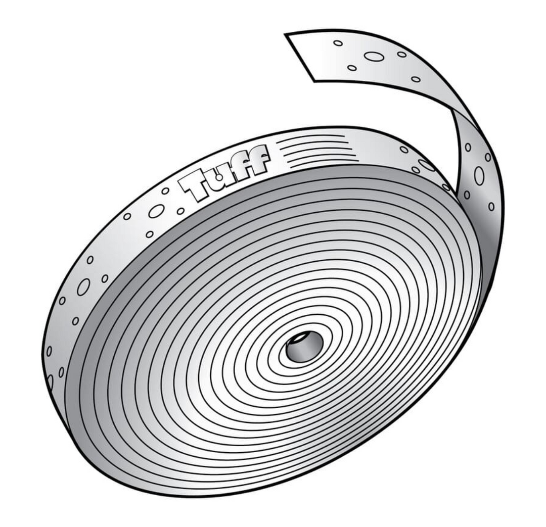 PUNCHED 30 x 1.0mm x 30m STRAP BRACE HOOP IRON (1 ROLL)